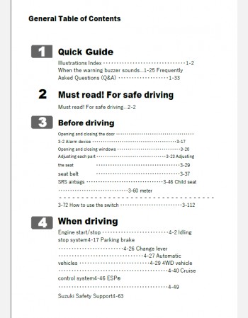 suzuki jimny sierra 2024-2025 owners manual in english